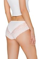 Beautiful cheeky panties, high quality cotton, intricate lace, plain front